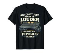 Técnico Audiovisual No Puede Hacerlo Más Ruidoso Física AV Camiseta gráfica económica, Hombre, Negro, XL