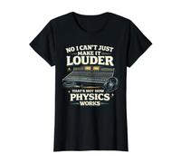 Técnico Audiovisual No Puede Hacerlo Más Ruidoso Física AV Camiseta gráfica económica, Mujer, Negro, XS