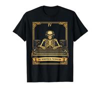Técnico Audiovisual Tarot Card Skeleton AV Tech Crew Camiseta gráfica económica, Hombre, Negro, M