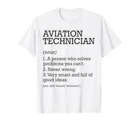 Técnico de aviación Definición de trabajo Personalizado Divertido Camiseta