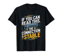 Técnico de computación Funny Network Engineer Conexión Camiseta gráfica económica, Hombre, Negro, S
