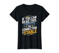 Técnico de computación Funny Network Engineer Conexión Camiseta gráfica económica, Mujer, Negro, S
