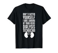 Técnico de diálisis Venas más Plana Divertida tecnología de diálisis Camiseta gráfica económica, Hombre, Negro, L