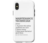 Técnico de mantenimiento Definición de trabajo Personalizado Divertido Carcasa para iPhone X/XS