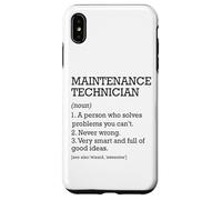 Técnico de mantenimiento Definición de trabajo Personalizado Divertido Carcasa para iPhone XS Max