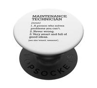 Técnico de mantenimiento Definición de trabajo Personalizado Divertido PopSockets PopGrip Adhesivo