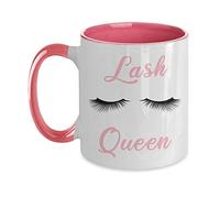 Técnico De Pestañas Lash Qu-Een Lash Tech Taza De Café Con Asa Taza Cerámica Tazas 330Ml Para Leche Zumo Bebidas