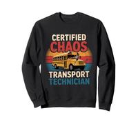 Técnico de Transporte de Caos Certificado Divertido Conductor de Autobús Escolar Sudadera