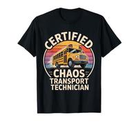 Técnico De Transporte De Caos Divertido Conductor De Autobús Camiseta