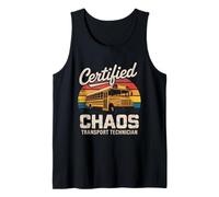 Técnico De Transporte De Caos Divertido Conductor De Autobús Camiseta sin Mangas