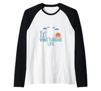 Técnico de turbina eólica Life Wind Turbine Camiseta Manga Raglan