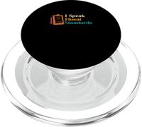 Técnico Divertido de Control de Calidad I Speak Fluent Standards PopSockets PopGrip para MagSafe