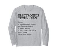 Técnico Electrónica Definición de Trabajo Personalizado Divertido Manga Larga