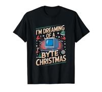 Técnico en computación Navidad Juego de Palabras Programador Navidad Camiseta gráfica económica, Hombre, Negro, M