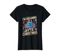 Técnico en computación Navidad Juego de Palabras Programador Navidad Camiseta gráfica económica, Mujer, Negro, XL