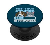 Técnico Veterinario Grado en Progreso Técnico Veterinario Divertido PopSockets PopGrip Adhesivo