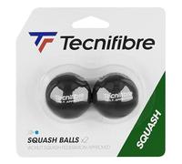 Tecnifibre - Pelotas de Squash - Caja de 2 Pelotas de Squash Punto Azul, Negro