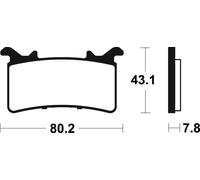 TECNIUM Pastillas de freno de metal sinterizado - MTR485