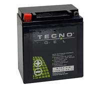 TECNO-GEL Batería de calidad para motocicleta YB12A-A/B = 12N12A-4A-1, batería de gel de 12 V 12 Ah (DIN 51211, 51215), 134 x 80 x 161 mm