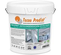 Tecno Prodist TECPINT ANTICONDENSACIÓN ECOLOGIC (14 Litros) Pintura anti-condensación ecológica interior - exterior al agua, 100% Natural, Paredes y Techos, Transpirable - (BLANCO)