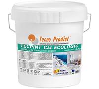 Tecno Prodist TECPINT CAL ECOLOGIC (5 Kg) Pintura a la cal exterior e interior al agua, 100% Natural, permeable y impermeable, Paredes y Techos, Transpirable. Fácil Aplicación- Sin olor (BLANCO)