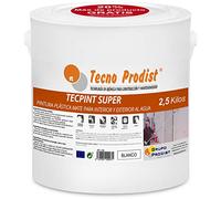 Tecno Prodist TECPINT SÚPER 2,5 Kg (BLANCO) Pintura para Exterior e Interior al Agua - Gran cubrición y blancura - Lavable - Fácil Aplicación
