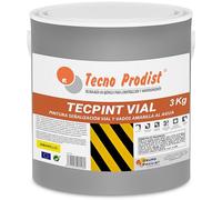 Tecno Prodist TECPINT VIAL Pintura al agua, para señalización vial, especial para vados, secado rápido, no tóxica (3 Kg Amarillo)