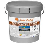 Tecno Prodist TERMOIMPER CHAPA 4 Litros (BLANCO ÓPTICO) Pintura al agua Aislante Térmico Exterior - Especial acero, chapa galvanizada y terrazas - Aísla calor y frio (A Rodillo, Brocha, Pistola)