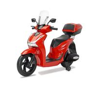 Tecnobike Shop Honda SH125 - Moto eléctrica para niños, luces LED, sonidos MP3 (Rojo)