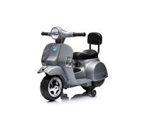 Tecnobike Shop Moto eléctrica para niños Piaggio Mini Vespa Small PX 6 V - Mp3 - USB - Sonidos - Luces LED (gris)