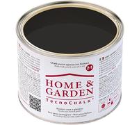 TecnoChalk Home & Garden Pintura a la tiza extrafuerte, no requiere barniz, repintar sin lijar para casa y jardín, pintura todo en uno, sin disolventes, color negro (500 ml)