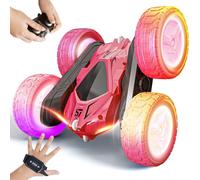 Tecnock 2023 Nuevo Coche teledirigido con 360° Flip Stunt Racing Auto 2.4GHz Control Manual 4WD In/Outdoor RC Car LED Intermitente Coche Juguete 3 4 5 6 7 8 + años Recargable para niños niñas Regalo