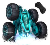 Tecnock 2026 Coches de Control Remoto con Control Remoto de 2,4 GHz, Trucos de Giro 360°, Camión Monstruo RC con Luz Colorida para Niños de 3 a 12 Años, Juguete de Exterior, Regalo