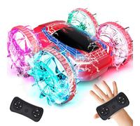 Tecnock Barco Anfibio teledirigido para Coche, Control de Gestos 4WD, Coche RC con Carga magnética, Tiempo de Funcionamiento de 60 Minutos, Luces LED, Juguete de Piscina para niños de 6 a 12 años