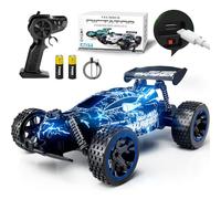 Tecnock Coche Teledirigido para Niños 1:18, Coche RC 2WD de Alta Velocidad 20 km/h, Buggy Todoterreno 2,4 GHz con Baterías Recargables para 50 Min, Regalo para Niños y Niñas