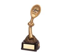 tecnocoppe Trofeo Cuchara de madera Ultimo clasificada h 16,00 cm Placa personalizada de regalo