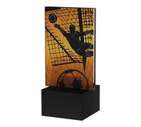 tecnocoppe Trofeo de cristal de fútbol portero, 12 cm de altura, placa personalizada