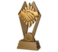 tecnocoppe Trofeo estrecho de mano Fair Play h 17,50 cm placa personalizada regalo