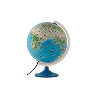 TECNODIDATTICA- Animales Atmosphere Family Solid Mapamundi, Color Turquesa, 30 x 40 Centimeters (0331FS)