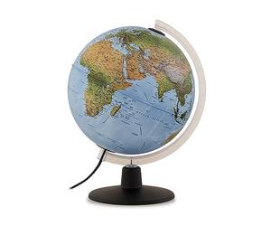 Tecnodidattica - GAIA 25 AR | Globo terráqueo para niños luminoso y giratorio, realidad aumentada con curiosidades sobre la naturaleza y la cultura| Cartografía Física y Política | Diámetro 25 cm|
