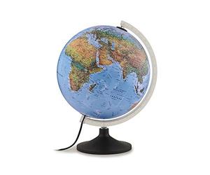 TECNODIDATTICA Globo terráqueo Atmosphere Solid B, Luminoso, Giratorio, cartografía física/política y meridiano Graduado, diámetro 30 cm, Color (0331B1FAITLNT041)