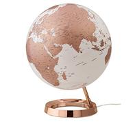 TECNODIDATTICA - Globo terráqueo Light&Colour Metal Copper | Luminoso, giratorio, con cartografía Política actualizada | Lámpara de diseño | Diámetro 30 cm