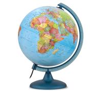 Tecnodidattica - Globo terráqueo Night&Day para niños y adolescentes - Doble efecto de cartografía política y constelaciones - Luminoso y giratorio - Meridiano graduado - Textos en italiano - Diámetro 25 cm