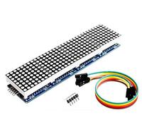 TECNOIOT 1 Pieza Módulo de Matriz de Puntos MAX-7219 Microcontrolador 4 en una Pantalla 5P Línea Color Rojo