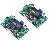 TECNOIOT 2 Unidades LM2596 DC-DC Módulo de Potencia Reductor Ajustable y voltímetro LED DC/DC
