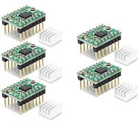 TECNOIOT 5pcs Reprap Stepper Driver A4988 Stepper Motor Driver Module with Heatsink