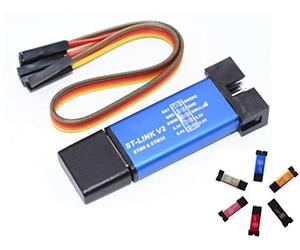 TECNOIOT ST-Link V2 Mini STM8 STM32 STLINK Simulator Download Programming | St-Link Unidad de Programación V2 Metal Mini Cáscara STM8 Emulador STM32 descargador