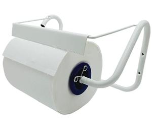 Tecnokit dispensador Porta Bobina Papel Industrial de Pared en Acero Pintado, con Kit de Montaje Incluido, Soporte Rollo Toalla para Taller Cocina Laboratorio Gimnasio 40x20x23 cm