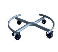 Tecnokit: Soporte para barril o barril de aceite, varios tamaños, robusta estructura de acero, gris (50 litros bajo con ruedas)