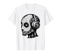 Tecnología. Circuito. Computadora Camiseta gráfica económica, Hombre, Blanco, L